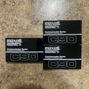 Maxwell Brand New Cassette Lot Of 3 C90 Communicator Series Sealed